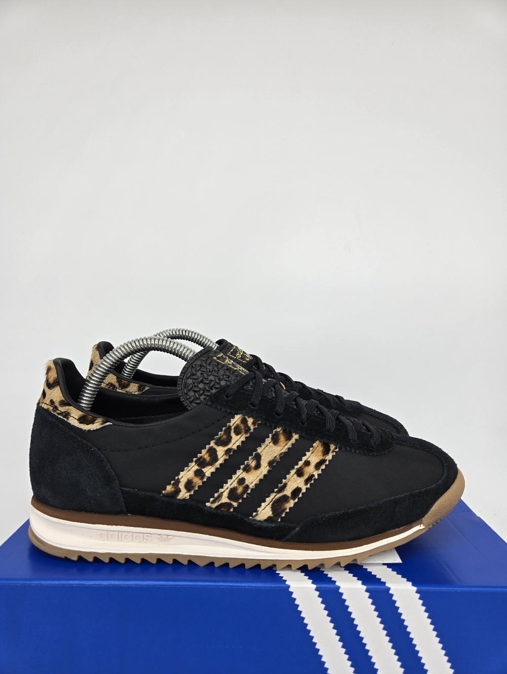 adidas Women's SL72 OG JR1640 Leopard Black Gum Shoes Size 7.5 New - Picture 3 of 8